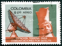 N°0505-1970-COLOMB-STATION TERRESTRE POUR SATELLITE-