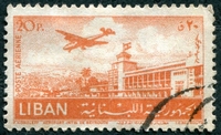 N°0075-1952-LIBAN-AVION SURVOLANT AEROPORT DE BEYROUTH-20PI