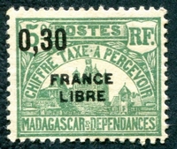 N°28-1908-MADAGASCAR-PALAIS ROYAL TANANARIVE-30C S/5C-VERT