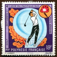 N°052-1971-POLYNESIE-SPORT-GOLF-18F