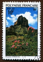 N°100-1974-POLYNESIE-PAYSAGE-10F