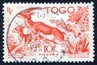 N°250-1947-TOGO FR-GAZELLES-10F