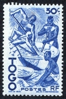 N°237-1947-TOGO FR-MANIOC-30C-BLEU