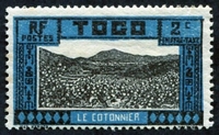 N°09-1925-TOGO FR-LE COTONNIER-2C-BLEU