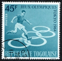 N°0428-1964-TOGO REP-SPORT-JO TOKYO-FOOTBALL-45F