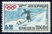 N°0300-1960-TOGO REP-SPORT-JO SQUAW VALLEY-SKI-30C