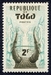 N°0281-1959-TOGO REP-CASQUE KONKOMBA-2F-TURQUOISE OLIVE 
