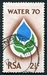 N°0334-1970-AFRIQUE SUD-ANNEE INTERN DE L'EAU-EMBLEME-2C1/2 