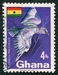 N°0283-1967-GHANA-OISEAU-ROLLIER-4NP 