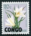 N°384-1960-CONGO-FLEURS-VELIOZIA-20C 