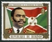 N°0424-1970-BURUNDI-PRESIDENT ET DRAPEAU-7F 