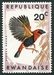N°0233-1967-RWANDA-OISEAU-EVEQUE ROUGE-20C 