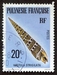 N°142-1979-POLYNESIE-COQUILLAGE-HASTULA STRIGILATA-20F 
