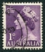 N°0196-1953-AUSTRALIE-ELIZABETH II-1P-VIOLET 