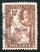 N°039-1936-NIGERIA-DRAGAGE DE L'ETAIN-1P1/2-BRUN 