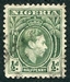 N°052-1938-NIGERIA-GEORGE VI-1/2P-VERT 