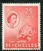 N°173-1954-SEYCHELLES-TORTUE GEANTE-25C-ROUGE 