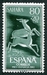 N°0178-1961-SAHARA ESP-FAUNE-ANTILOPES-80C+20C-VERT 