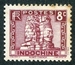 N°160B-1931-INDOCHINE-BAYON D'ANGKOR-8C-BRUN CARMINE 