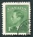 N°0231-1950-CANADA-ROI GEORGES VI-1C-VERT 