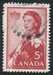 N°0313-1959-CANADA-REINE ELIZABETH II-5C-CARMIN 