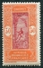 N°064-1922-DAHOMEY FR-INDIGENE SUR ARBRE-30C-ORANGE / CARMIN 