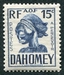N°21-1941-DAHOMEY FR-INDIGENE-15C-BLEU 