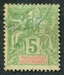 N°042A-1900-MADAGASCAR-5C-VERT/JAUNE 