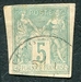 N°31-1877-COL FR-TYPE SAGE-5C-VERT 