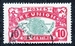 N°060-1907-REUNION-CARTE DE L'ILE-10C-ROSE ET VERT 