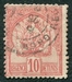 N°023-1899-TUNISFR-ARMOIRIES-10C-ROUGE 