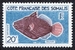 N°299-1959-COTE SOMALIS-POISSON-BALISTE-20F 