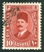N°0123-1927-EGYPTE-ROI FOUAD 1ER-10M-ROUGE/BRUN 