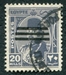 N°0337-1953-EGYPTE-ROI FAROUK-20M-GRIS/ARDOISE 