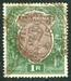 N°091-1911-INDE ANGL-GEORGE V-1R-VERT ET BRUN 