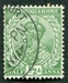 N°076-1911-INDE ANGL-GEORGE V-1/2A-VERT/JAUNE 