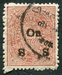 N°09-1921-TRAVANCORE-ARMOIRIES-6CA-ROUGE/BRUN 