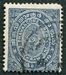 N°06-1889-TRAVANCORE-ARMOIRIES-1CH-BLEU FONCE 