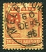 N°104-1890-VICTORIA-2 1/2P-ROUGE SUR JAUNE 