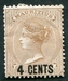 N°0048-1878-MAURICE-VICTORIA-4C S/1P-BISTRE 
