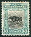 N°141-1909-BORNEO NORD-FAUNE-BOEUF SAUVAGE-18C-VERT BLEU 