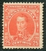 N°102-1904-VENEZUELA-BOLIVAR-25C-VERMILLON 