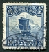 N°0155A-1913-CHINE-JONQUE-10C-BLEU 