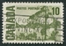 N°0384-1967-CANADA-PIN JACK-10C-OLIVE 