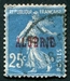 N°014-1924-ALGERIE FR-SEMEUSE-25C-BLEU 
