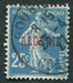 N°014-1924-ALGERIE FR-SEMEUSE-25C-BLEU 