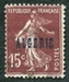 N°012-1924-ALGERIE FR-SEMEUSE-15C-BRUN LILAS 