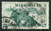 N°305-1946-MADAGASCAR-ZEBUS-80C-VERT/BLEU 