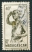 N°302-1946-MADAGASCAR-DANSEUR DU SUD-40C-BRUN/OLIVE 