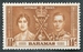 N°0099-1937-BAHAMAS-COURONNEMENT GEORGE VI-1P1/2-BRUN/JAUNE 